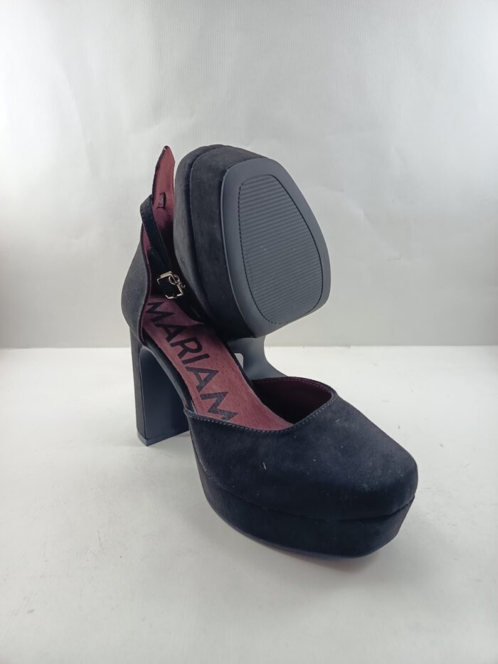 Zapato de vestir de ante negro con cierre de hebilla, Mariamare mod. 63652 - Imagen 3