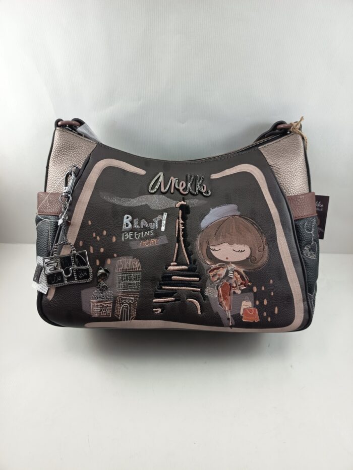 Bandolera sintetica multicolor con cierre de cremallera, Azzar complementos mod. 803002