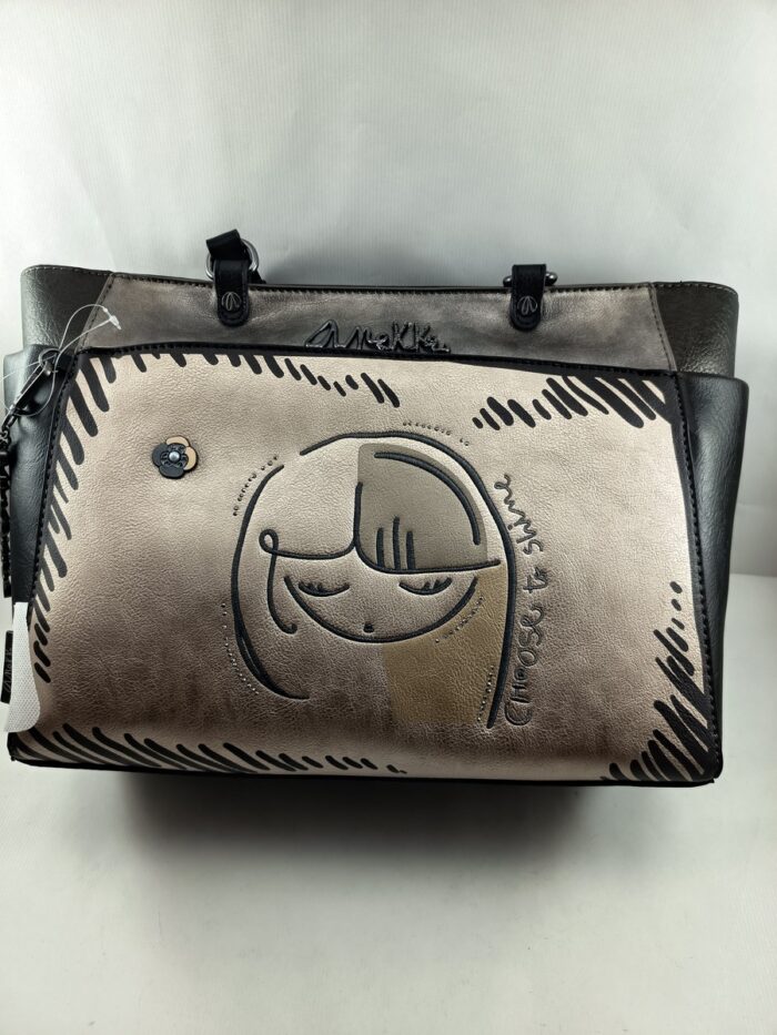 Bolso de hombro sintetico multicolor con cierre de cremallera, Azzar complementos mod. 862216