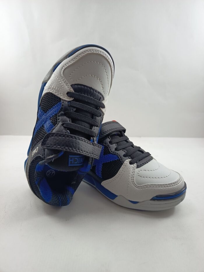Semi-sport sintetico azul con cierre de velcro, Munich mod. 1431174/1431074 - Imagen 4