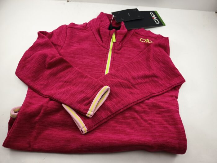 Chaqueta sintetica rosa con cierre de cremallera, Cmp mod. G4785