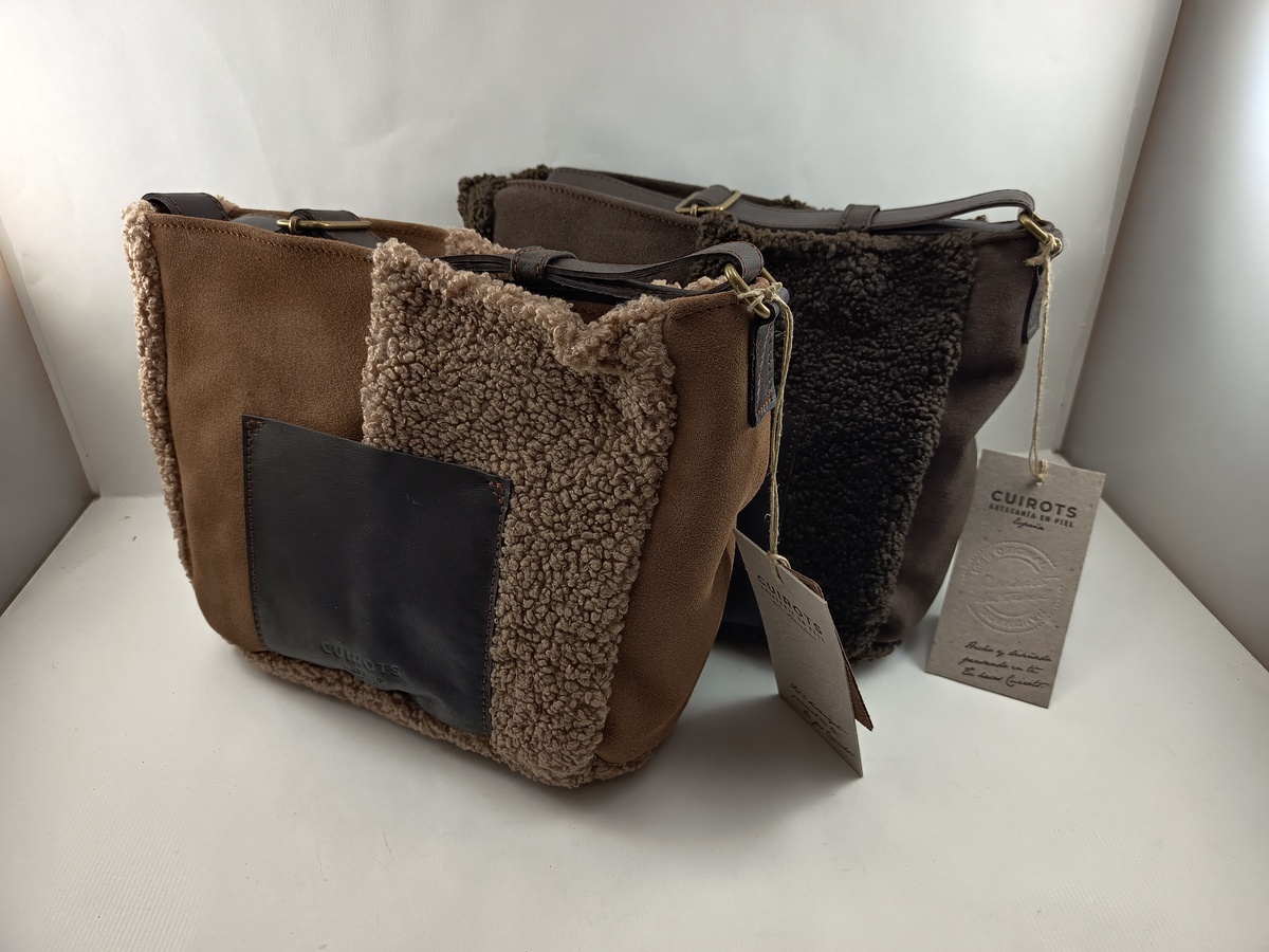 Bolso de piel en varios colores con cierre de cremallera, Cuirots mod. 5159