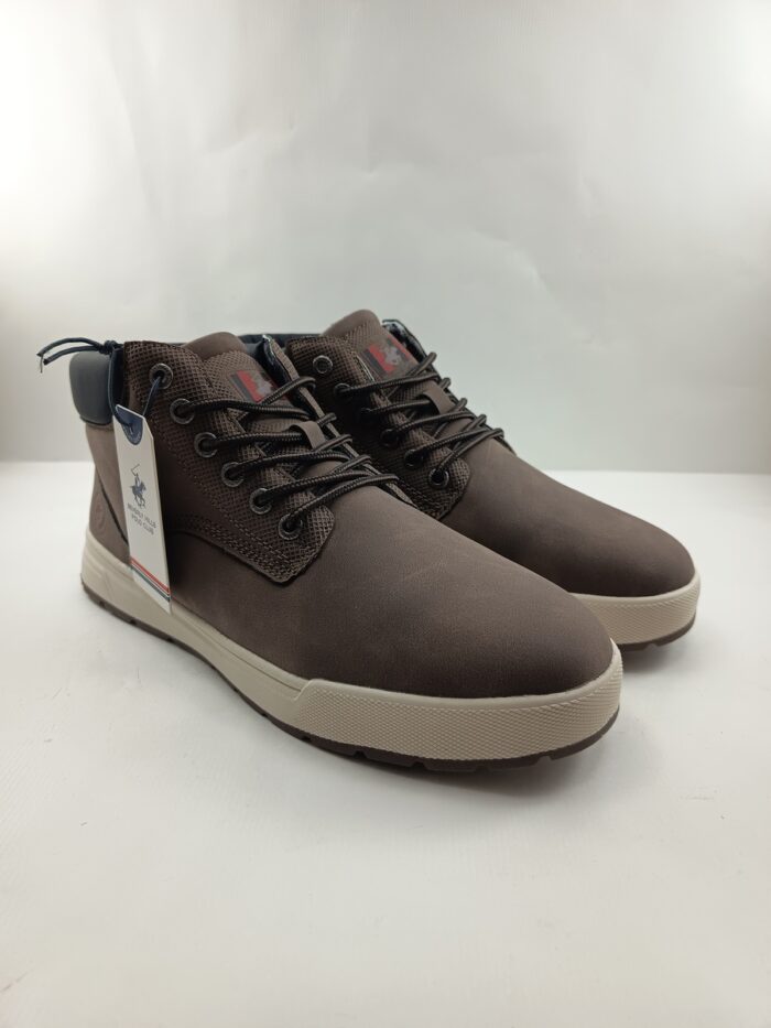 Bota sintetica verde con cierre de cordon, Polo club mod. Parka nbk