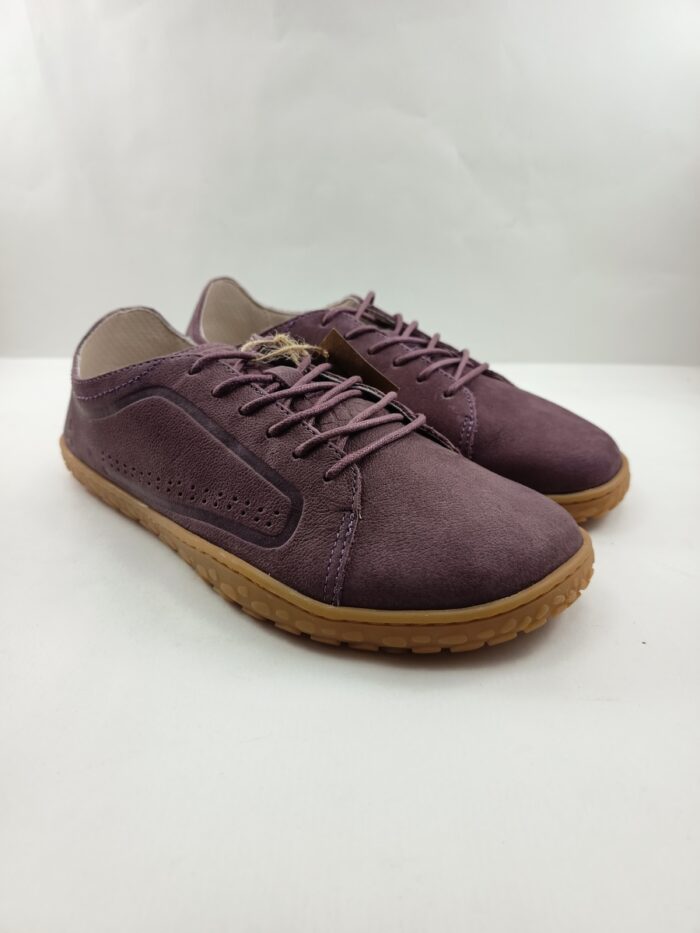 Semi-sport de piel lila con cierre de cordon, Walls barefoot mod. WAA146