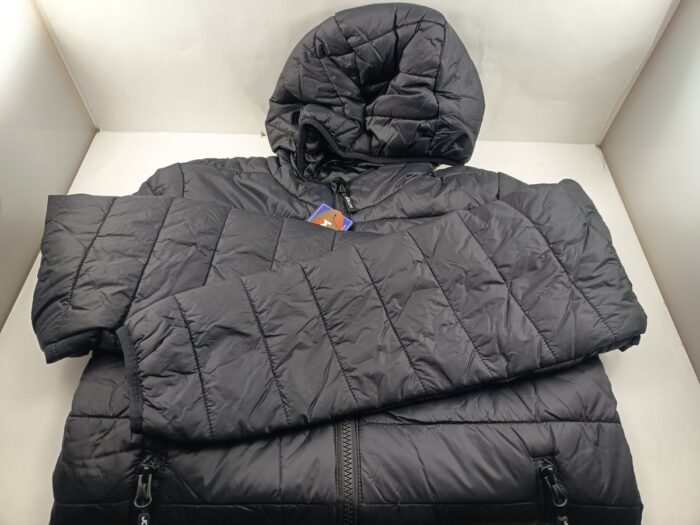 Chaqueta sintetica negra con cierre de cremallera, Joluvi mod. 236498