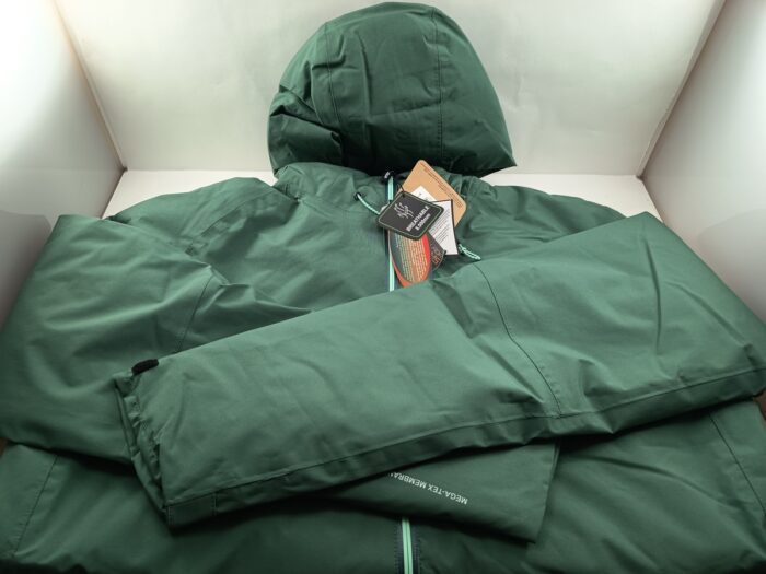 Chaqueta sintetica verde con cierre de cremallera, Joluvi mod. 238251