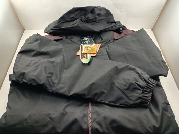 Chaqueta sintetica negra con cierre de cremallera, Joluvi mod. 238259