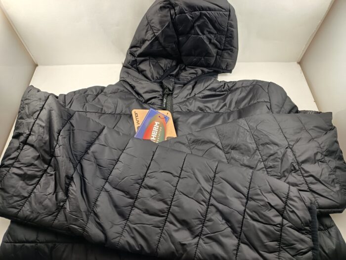 Chaqueta sintetica negra con cierre de cremallera, Joluvi mod. 236497