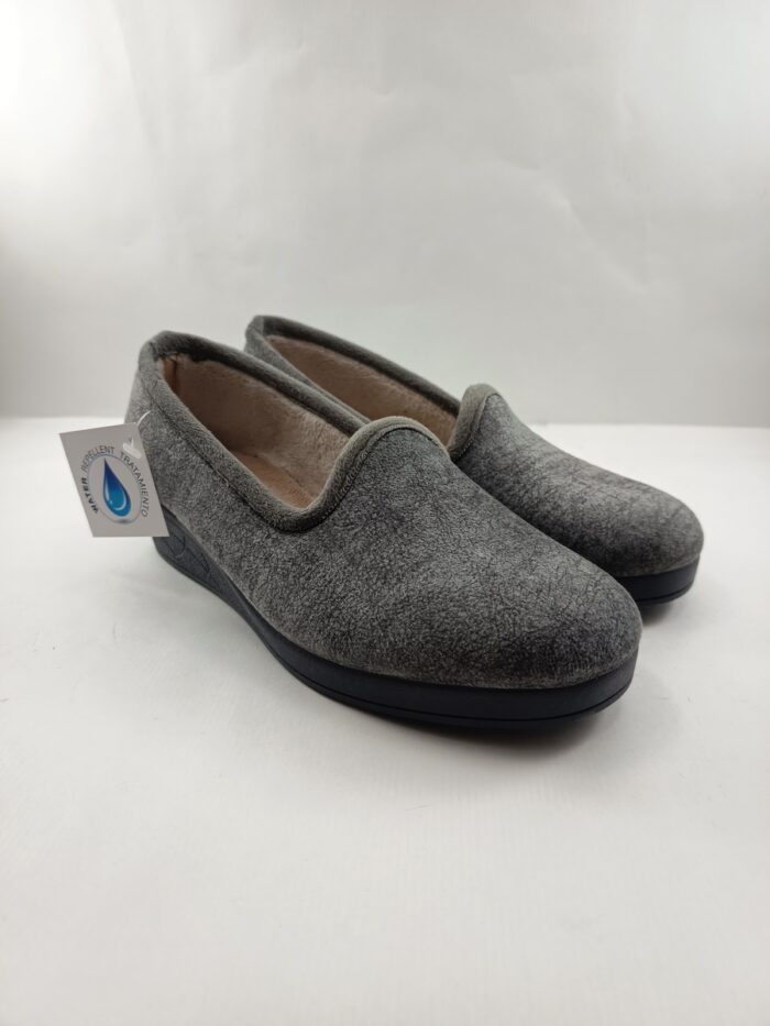 Zapatilla sintetica gris sin cierres, Andinas mod. 9881-26 - Imagen 2