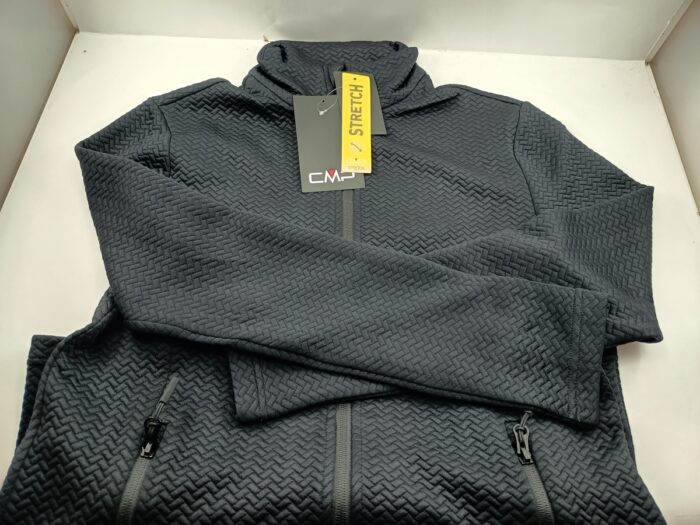Chaqueta sintetica negra con cierre de cremallera, Cmp mod. 34L4066