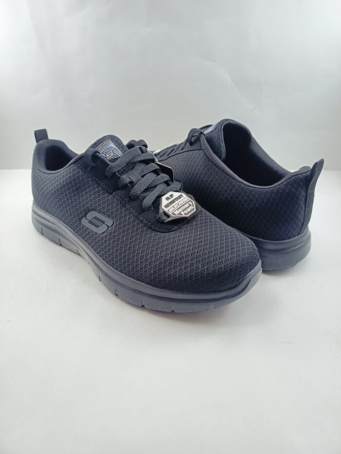 Semi-sport sintetico negro con cierre de cordon, Skechers mod. 77125EC - Imagen 2