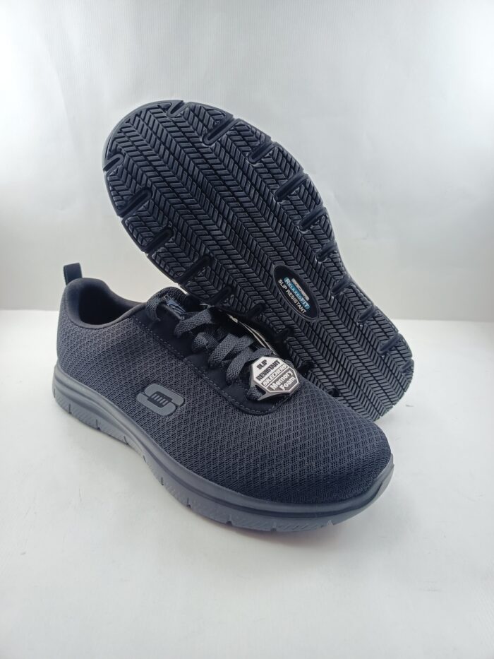 Semi-sport sintetico negro con cierre de cordon, Skechers mod. 77125EC - Imagen 3