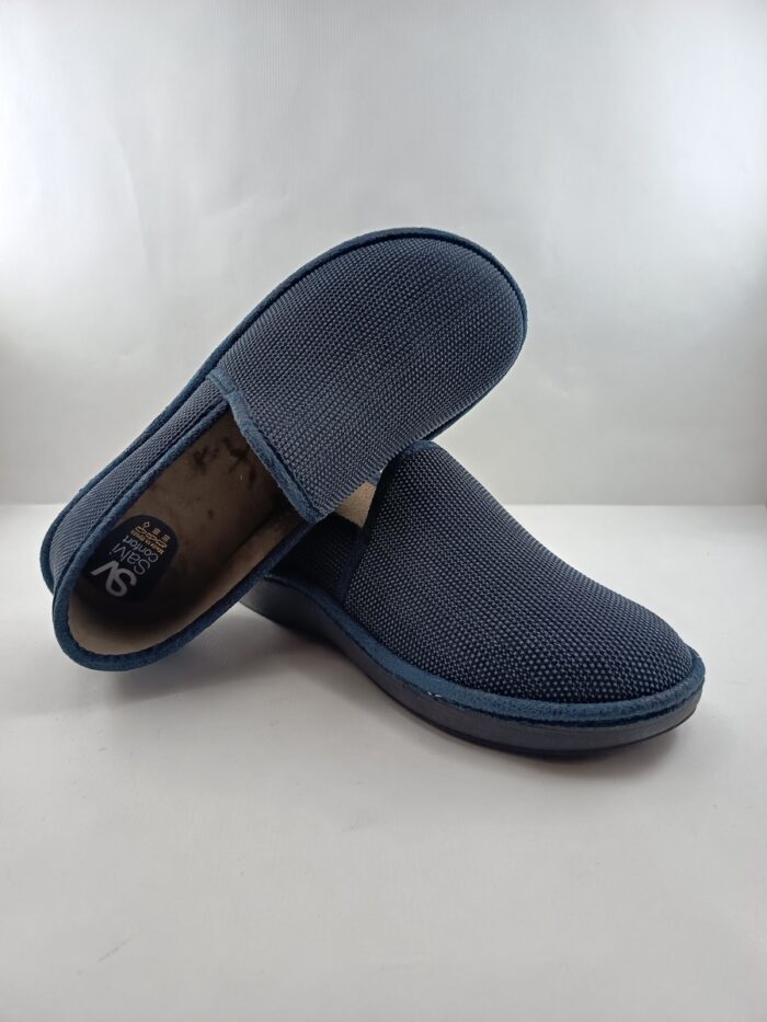 Zapatilla de casa sintetica azul sin cierres, Salvi mod. 08D-244 - Imagen 4