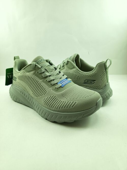 Semi-sport sintetico verde con cierre de cordon, Skechers mod. 117209