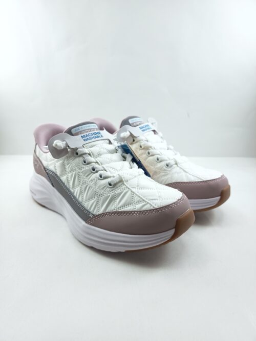 Semi-sport sintetico blanco sin cierres, modelo sliping, Skechers mod. 150404