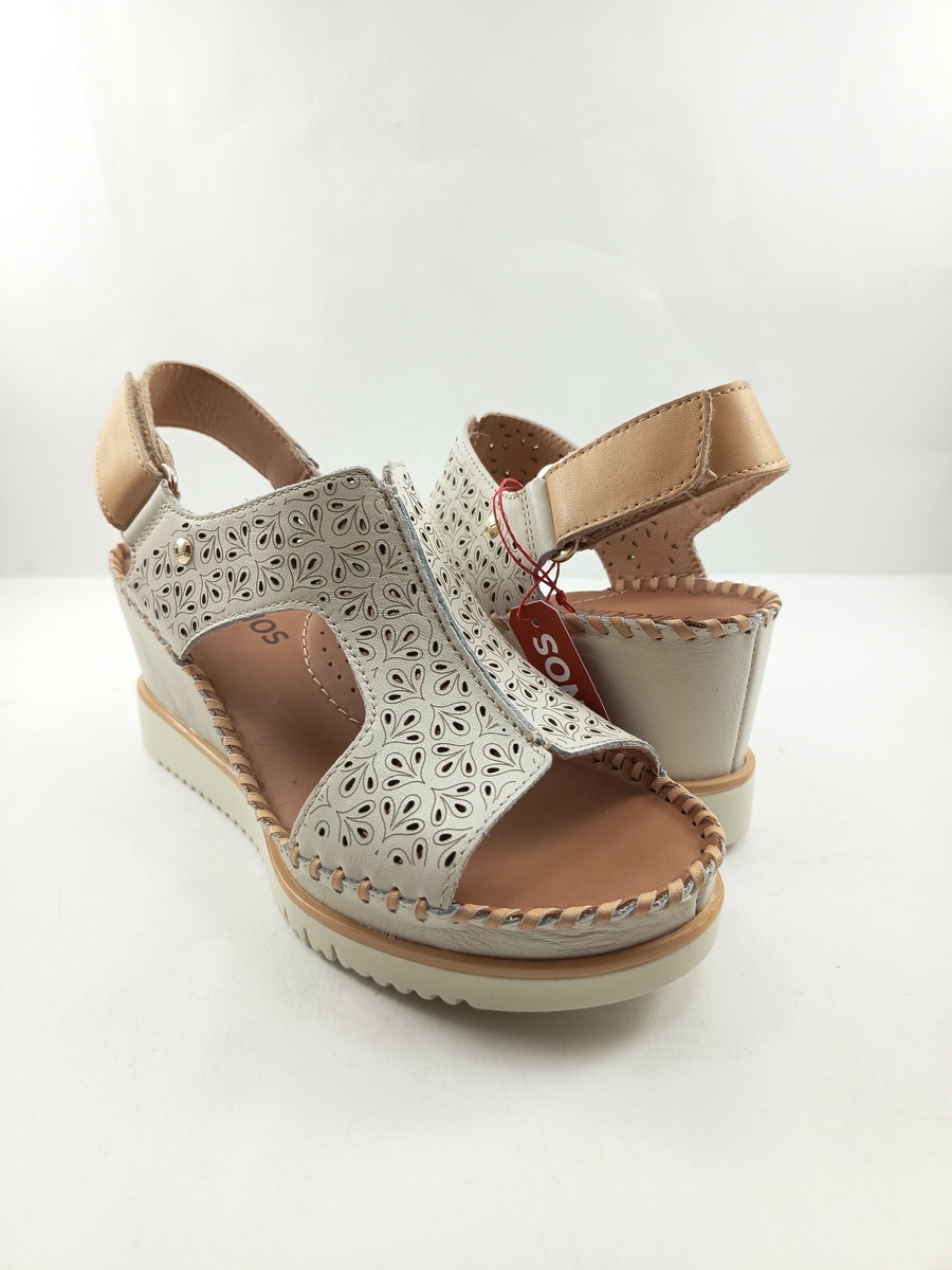 Sandalia de piel nata con cierre de velcros, Pikolinos mod. 1623C1 - Imagen 3