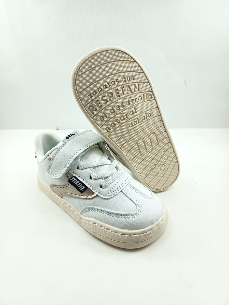 Semi-sport sintetico blanco con cierre de velcro, Mtng kids mod. 48953 - Imagen 3