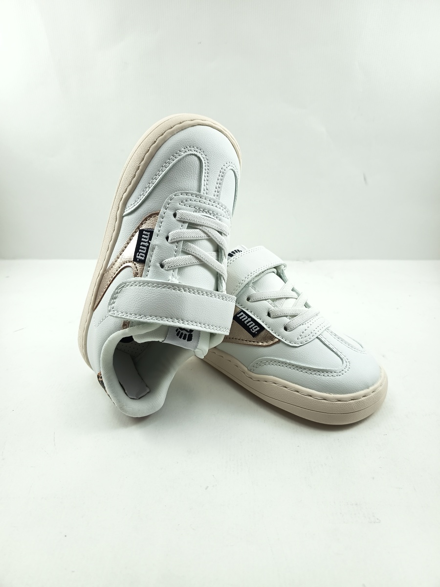 Semi-sport sintetico blanco con cierre de velcro, Mtng kids mod. 48953 - Imagen 4
