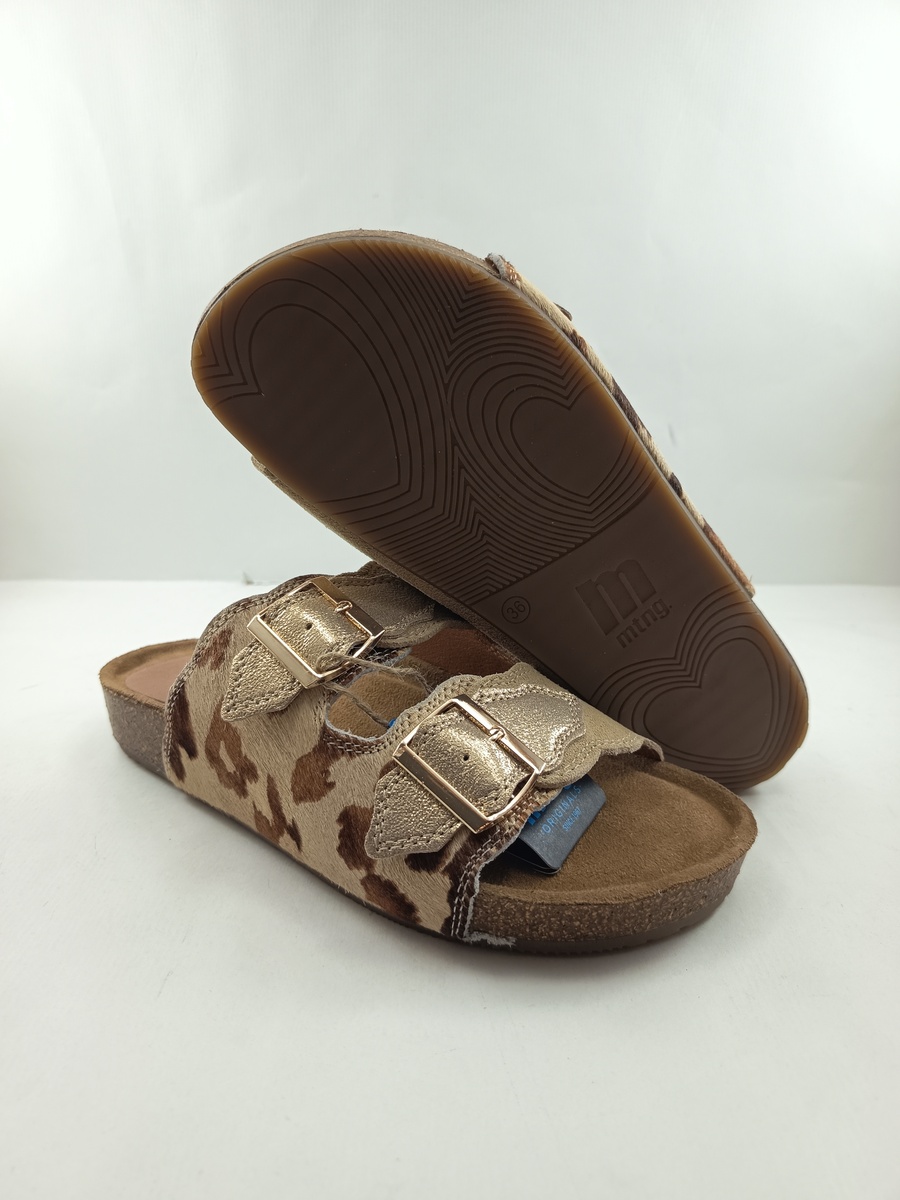 Chancla sintetica multicolor con cierre de doble hebilla, Mustang mod. 51085 - Imagen 3