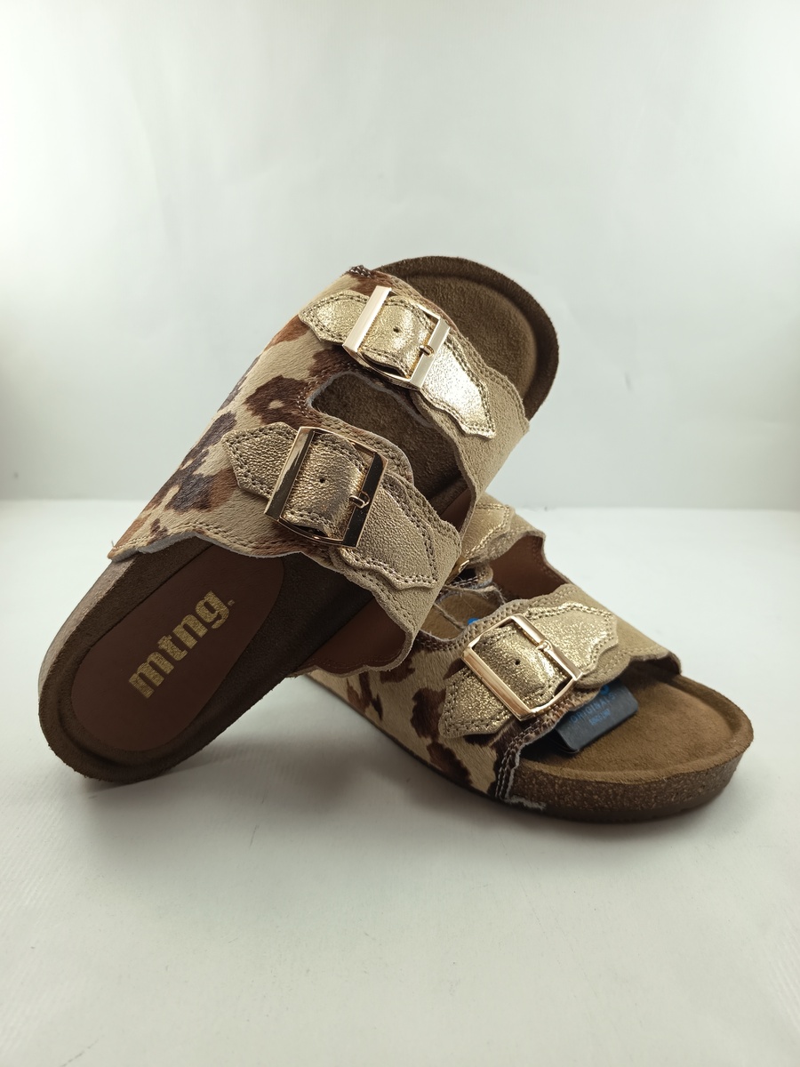 Chancla sintetica multicolor con cierre de doble hebilla, Mustang mod. 51085 - Imagen 4