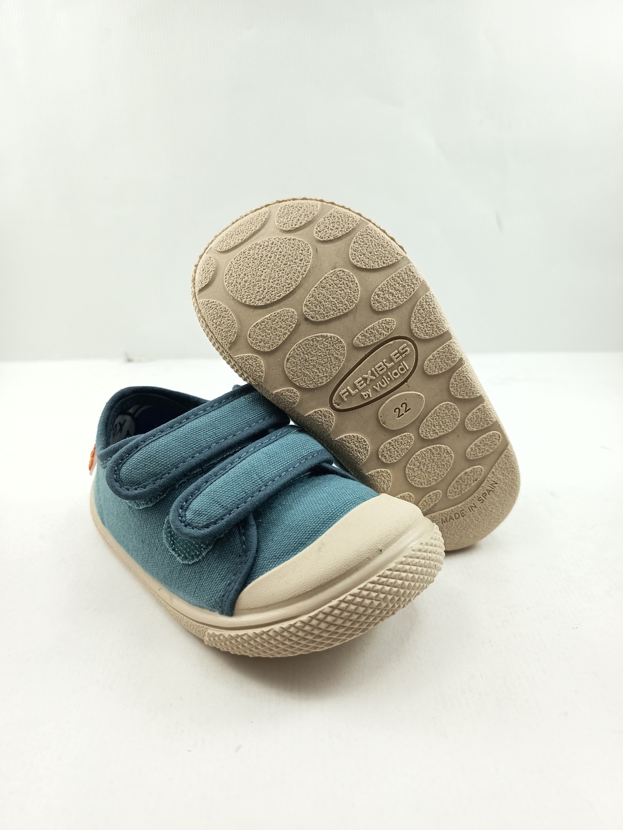 Semi-sport sintetico azul con cierre de doble velcro, Emma mod. 8195 - Imagen 3