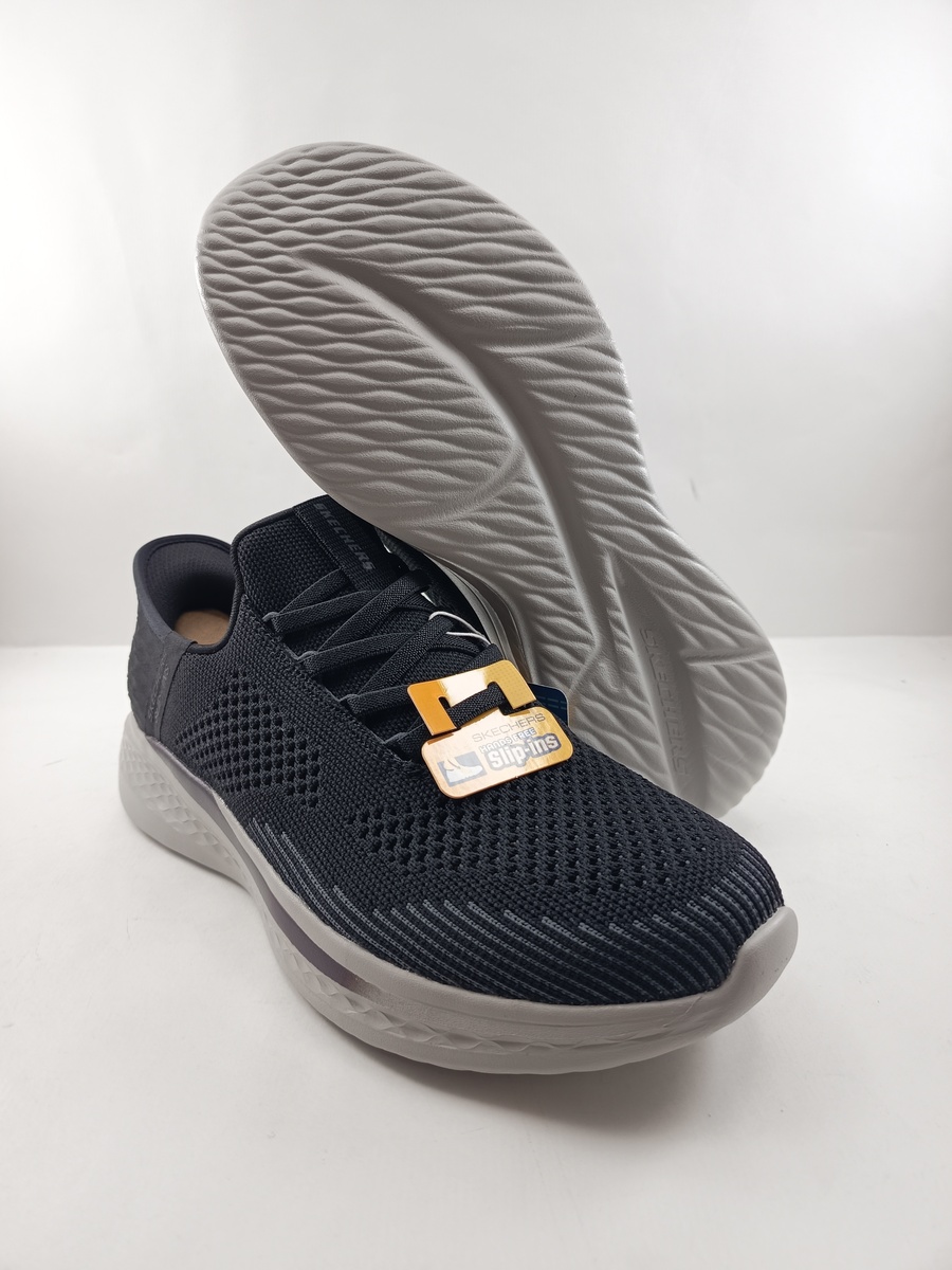 Semi-sport sintetico negro sin cierres, Skechers mod. 210810 - Imagen 3