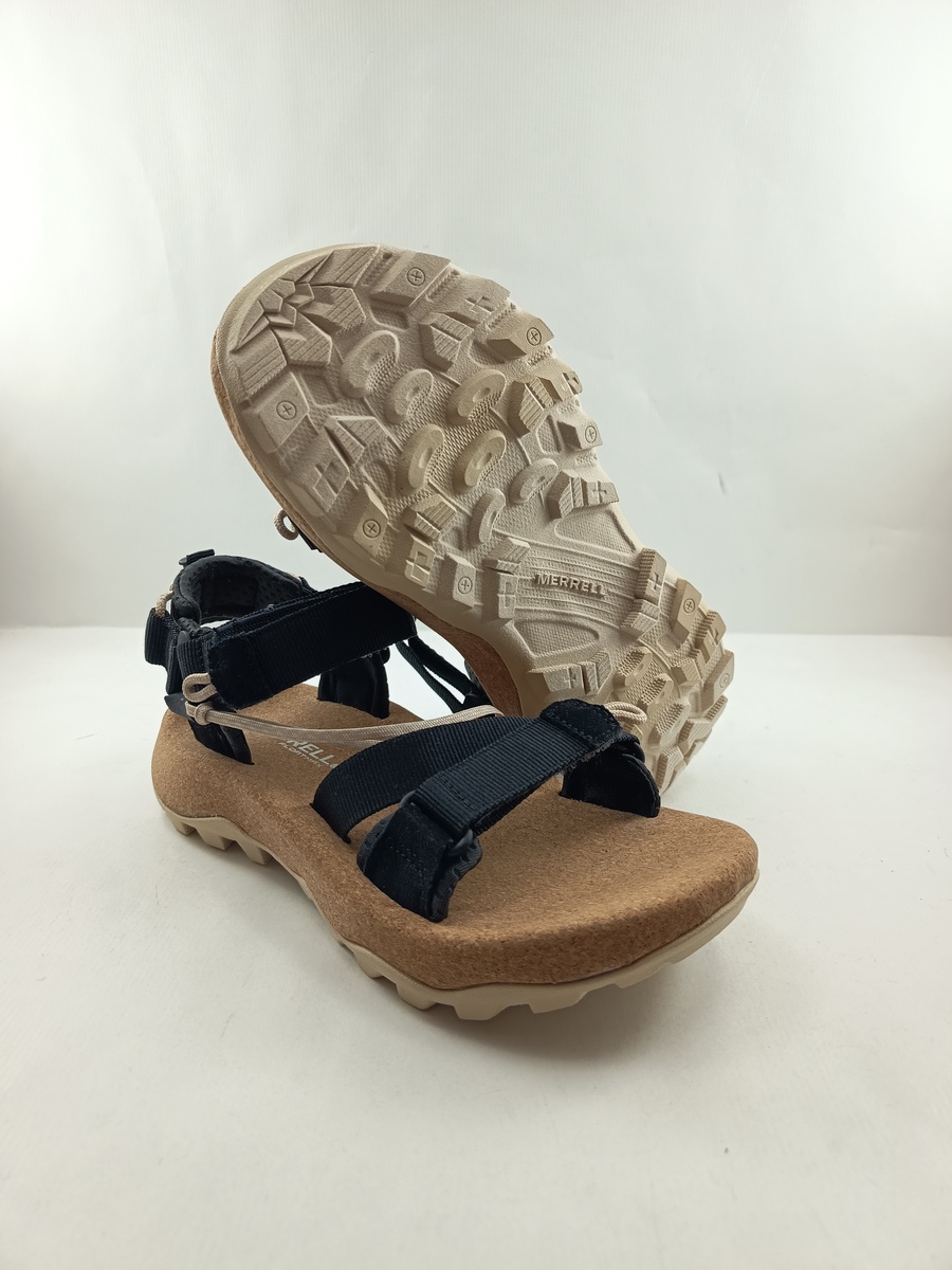 Sandalia sintetica negra con cierre de velcro, Merrell mod. J008132 - Imagen 3