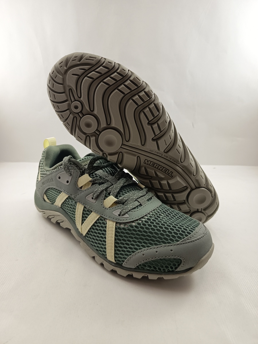 Semi-sport sintetico verde con cierre de cordon, Merrell mod. J00003722 - Imagen 3