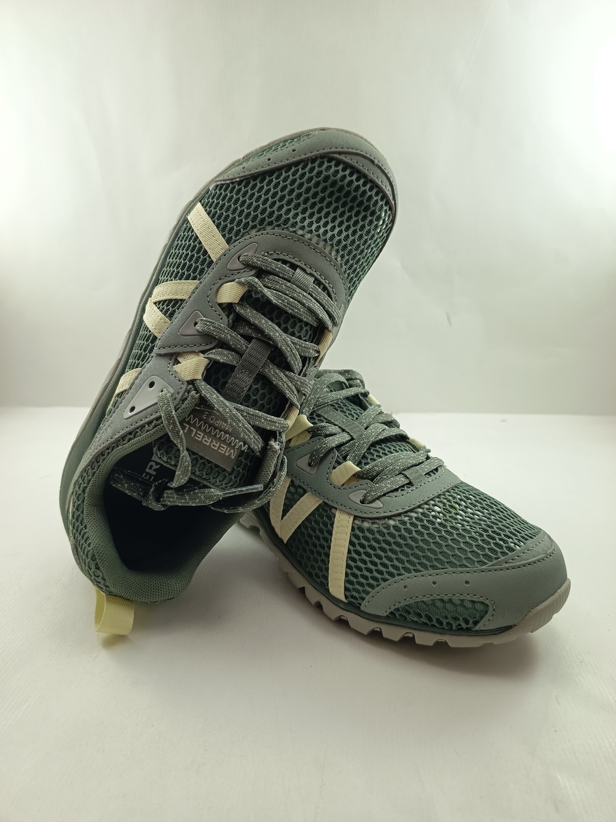 Semi-sport sintetico verde con cierre de cordon, Merrell mod. J00003722 - Imagen 4