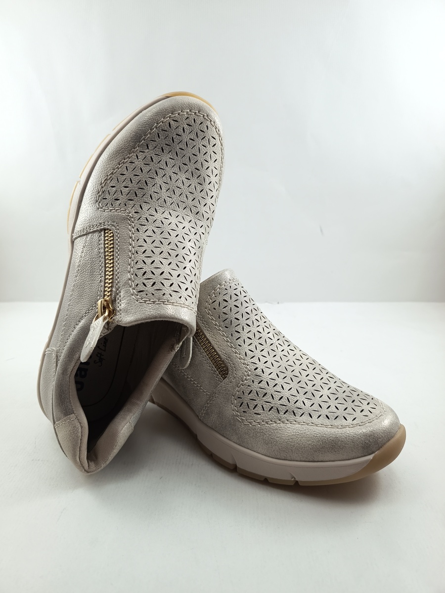 Semi-sport de piel multicolor con cierre de cremallera, Jana mod. 24765 - Imagen 4