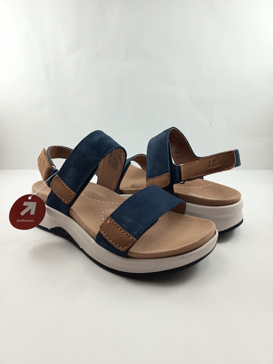 Sandalia sintetica multicolor con cierre de velcro, Josef Seibel mod. 97304 - Imagen 3