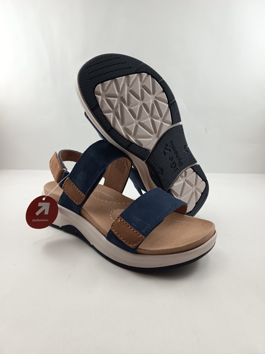 Sandalia sintetica multicolor con cierre de velcro, Josef Seibel mod. 97304 - Imagen 4